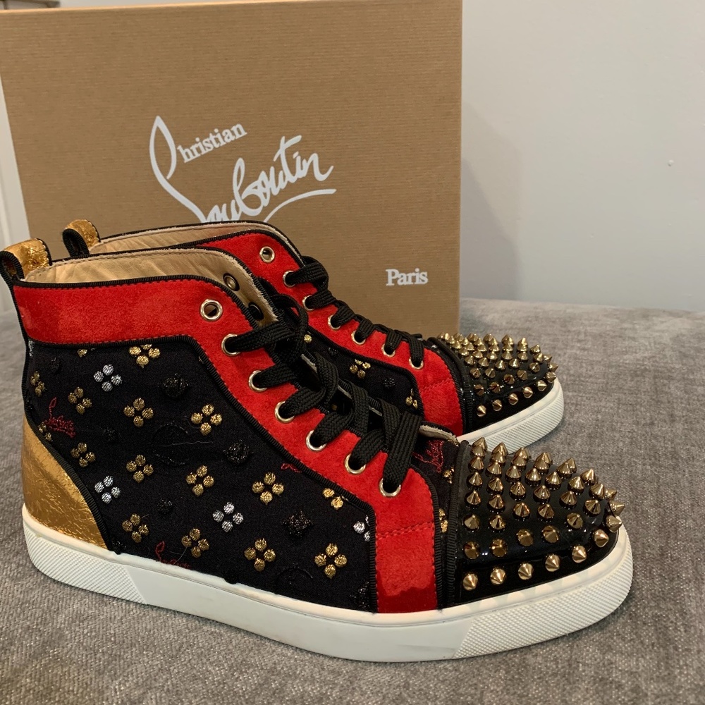 Christian Louboutin Lou Spikes Orlato Sneakers Flats 40 Woman